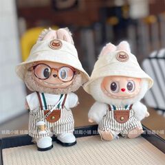 第一、第二、第三世代ラブブベビー服ラブブペンダントビニールブラインドボックス人形17CMセンチストライプオーバーオール服