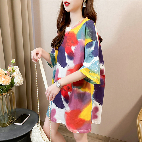 Women's Summer Loose Plus Size Trendy Long-Sleeve T-Shirt in Hot Selling Sexy Korean Style