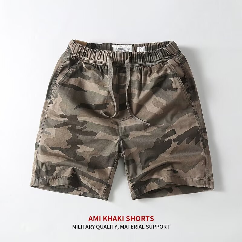 Summer American Style Multi-Pocket Camouflage Workwear Shorts Men's Trendy Brand Ins Yu Wenle Casual Pants Loose Pants