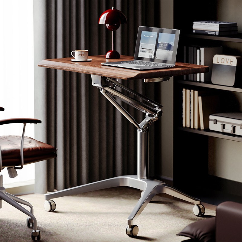 Pneumatic Lifting Computer Desk, Standing Workbench, Home Writing Desk, Small Laptop Movable Desk Pneumatic Lifting Computer Desk, Standing Workbench, Home Writing Desk, Small Laptop Movable Desk