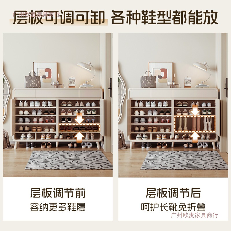 免安装鞋柜家用门口2025新款爆款高档好看入户玄关收纳柜一体靠墙|undefined