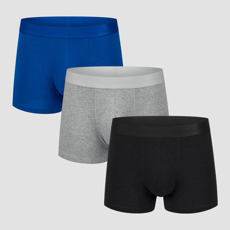 1 Piece Dropshipping, Men's Cotton Knit Boxer Shorts for Daily Casual Wear.