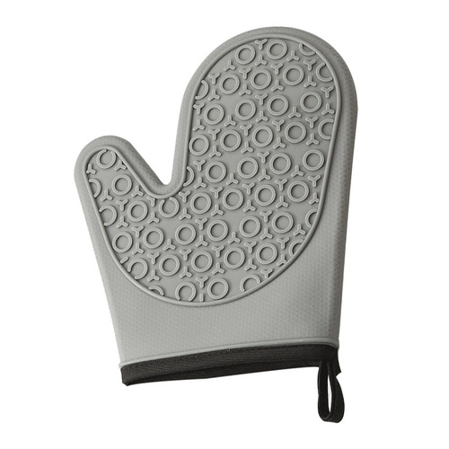 Two-finger insulated silicone oven gloves baking tools silicone thickened insulated kitchen microwave oven insulated gloves