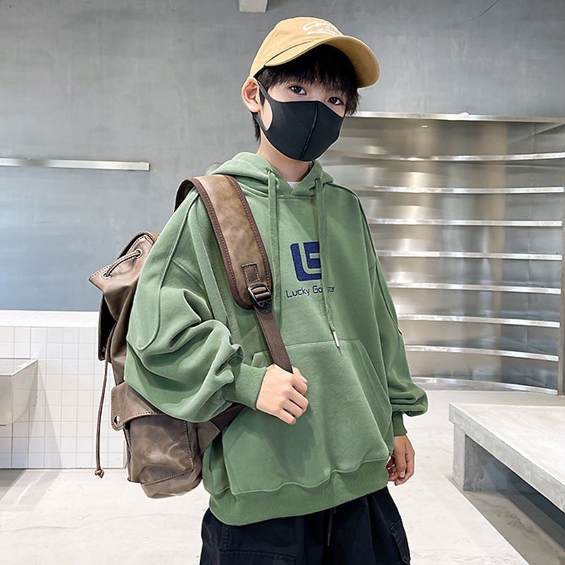 OOK 绿色 帽衫