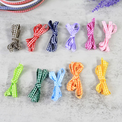 英格蘭格子絲帶 髮飾diy材料蠟燭裝飾禮品花束蛋糕包裝蝴蝶結織帶