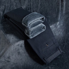 西裤男士冬季宽松直筒保安工作秋冬款加绒加厚长裤子保暖休闲男裤