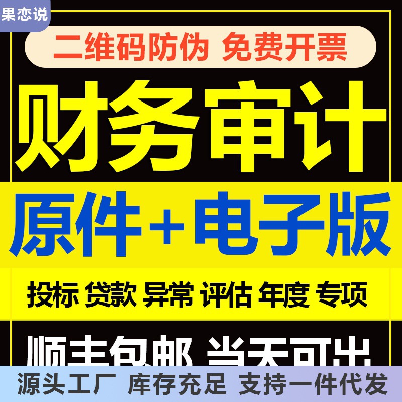 公司企业年度财务报表投标审计咨询年审年报离任清算项目招投标