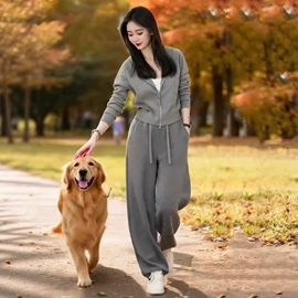 时尚休闲套装;连衣裙;女式针织衫