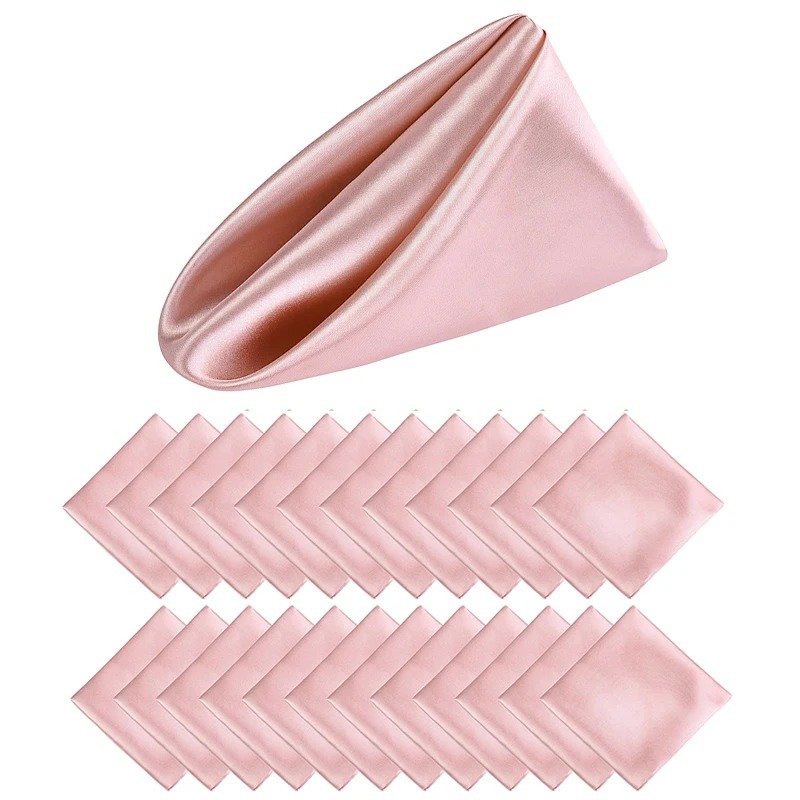 Servillas de seda seda seda cerradura de bordes brillante restaurante hotel cuadrado decoración de bodas transfronterizas Amazonas