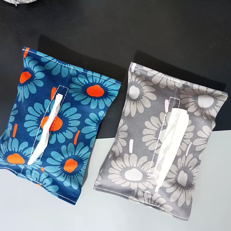 定制居家客厅布艺抽纸袋 餐厅茶几纸巾套 简约车用向日葵纸巾盒