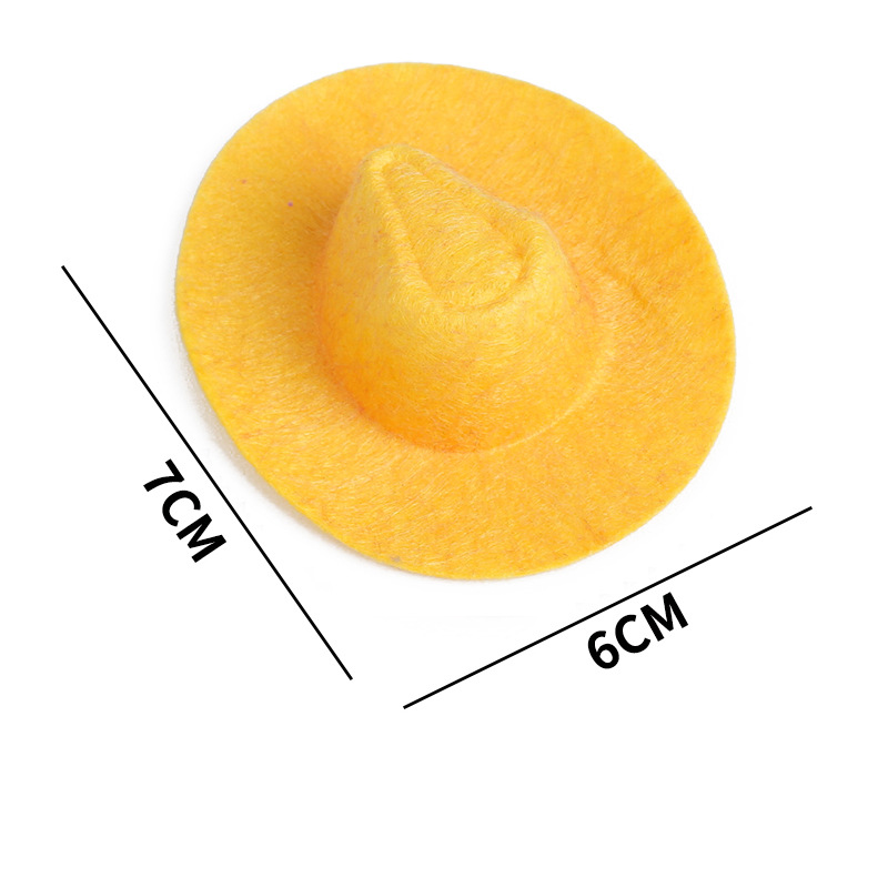 Accesorios de muñecas fluorescentes de color fantasma polvo parpadeante sombrero denim tela de varios sombreros mixtos multicolores