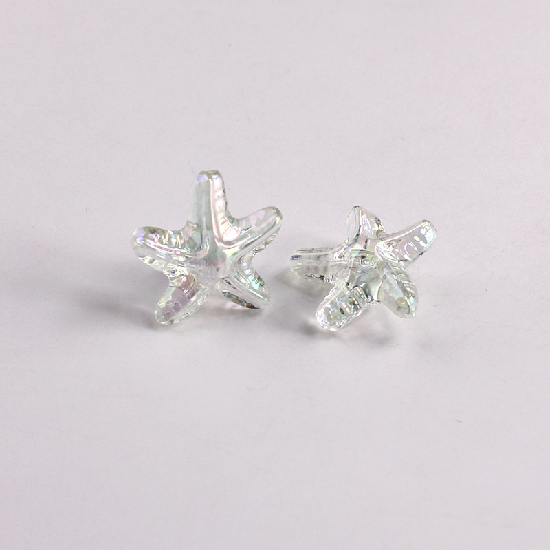 1g Weight Beads Jewelry Making Type DIY Ornament Accessories Classification 1 Piece Quantity Acrylic Material Starfish Pattern All Seasons Season Polished Finish Plating Design Cute, Simple Style Style 1 Piece Acrylic Starfish Polished Beads DIY Ornament Accessories 8
