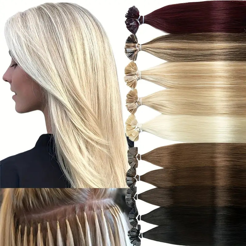 Real Hair Perfect Flat Tips Hair Extension Humanhair Foam Hair Extensions for White People
