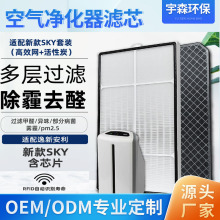 适配安利新款SKY空气净化器滤芯逸新过滤网高效HEPA活性炭含芯片