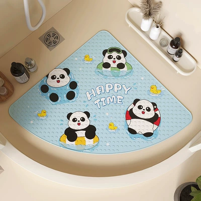 Avtomobil döşəmə paspasları: babies and children, shower room - four-pandas-no-6-5454cmcustomizable-pattern