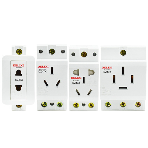AC30 modular socket 10A two-pole 16A three-plug 25A four-hole DZ47X power rail socket Delixi