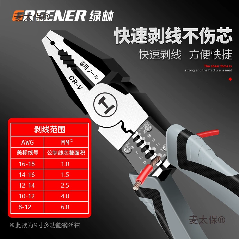 Universal pliers, steel wire, set, tiger