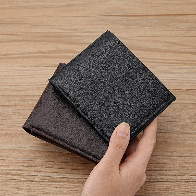 Cross-border generation wallet men's short pu wallet youth fashion embossed horizontal soft large capacity change multi-card