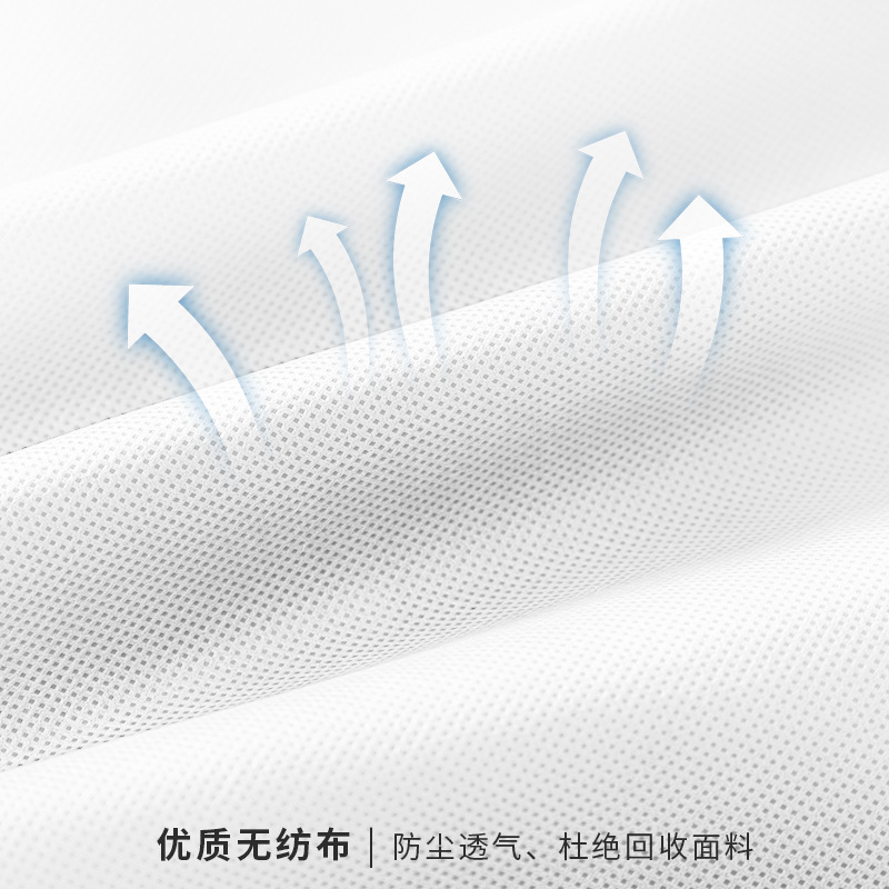 Hotel limpieza en seco ropa no tejida bolsa de polvo ropa oblicua colgando bolsa de almacenamiento capa abajo chaqueta ropa cubierta de polvo