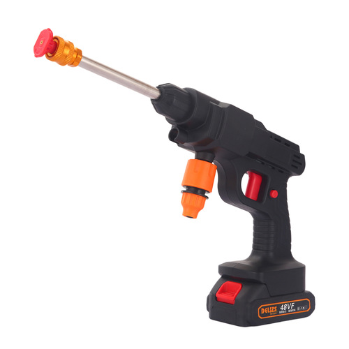 Wireless High-Pressure Car Wash Water Gun Home Lithium Battery Car Wash Gadget Water Gun Car Convenient Electric Cleaning Machine Direct Supply