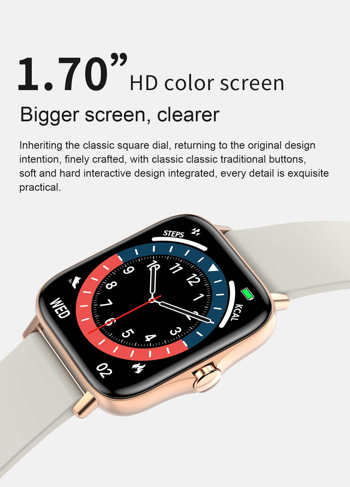 T42 SmartWatch Bluetooth appel moniteur de fréquence cardiaque étanche_voghion.com