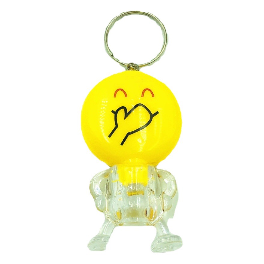 WeChat expresión facial bolsa cara sonriente luminoso LED llavero adornos creativos WeChat comerciantes push Scan código de un yuan pequeño regalo