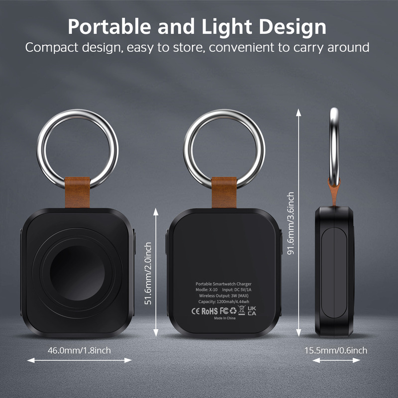 iwatch Apple watch ワイヤレスパワーバンク 1200mah ミニ Apple watch モバイル電源に適しています。|undefined