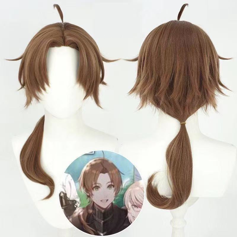 Silk Yue Jobless Reincarnation Roidus Cos Grellator Wig Anime Long Ponytail Cosplay Wig