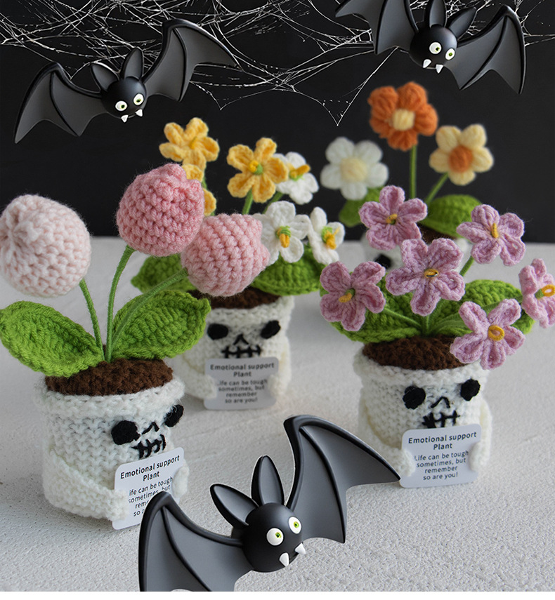 跨境万圣节搞怪玩偶积极鼓励盆栽摆件玩偶圣诞节礼物亚马逊新款详情4