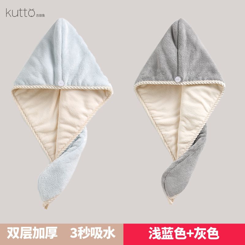 二重の髪の帽子の女性の超厚の超吸水の新型の頭のタオルのシャワーの帽子の速乾の髪のタオルは頭を拭きます。|undefined