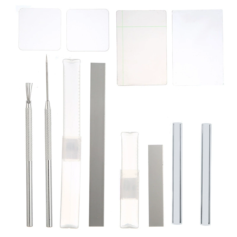 Acrylic ceramics, set, clay handmade, 12 pieces