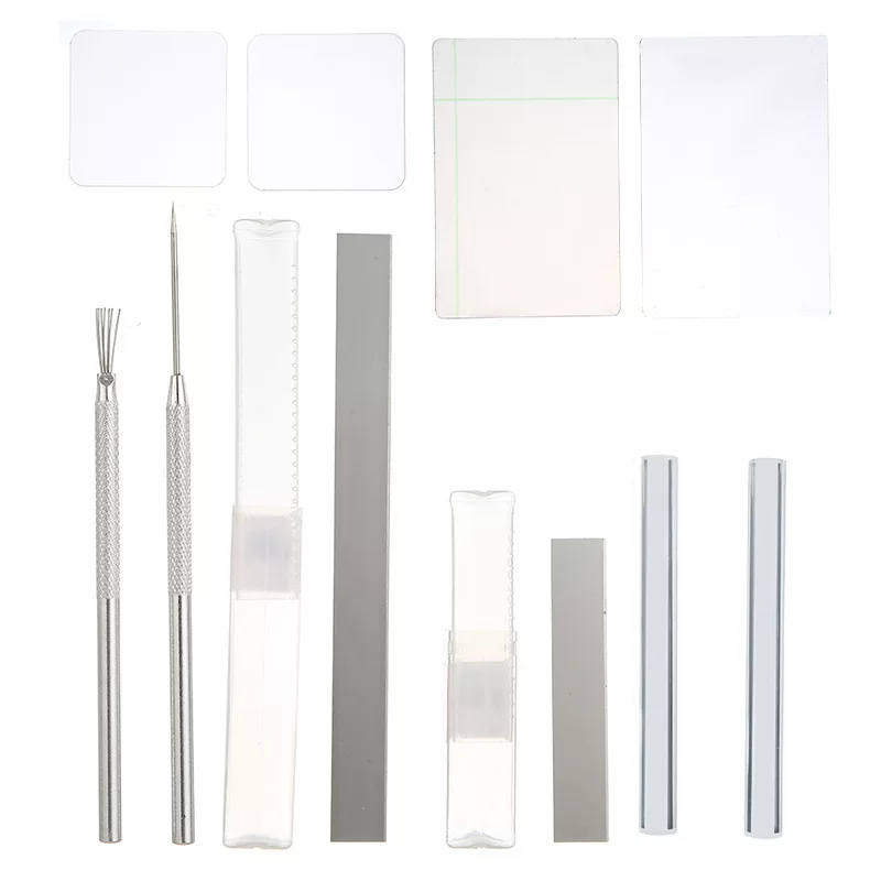 Acrylic ceramics, set, clay handmade, 12 pieces