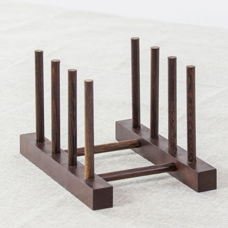 Tea cake rack solid wood rack pu'er tea cake rack tea cup rack tea ceremony chicken wing wood multi-layer tea art rack seven sons cake rack 