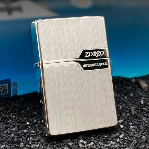 Zorro color block brushed Z91328 brass kerosene lighter windproof electroplated brushed manufacturer wholesale lettering