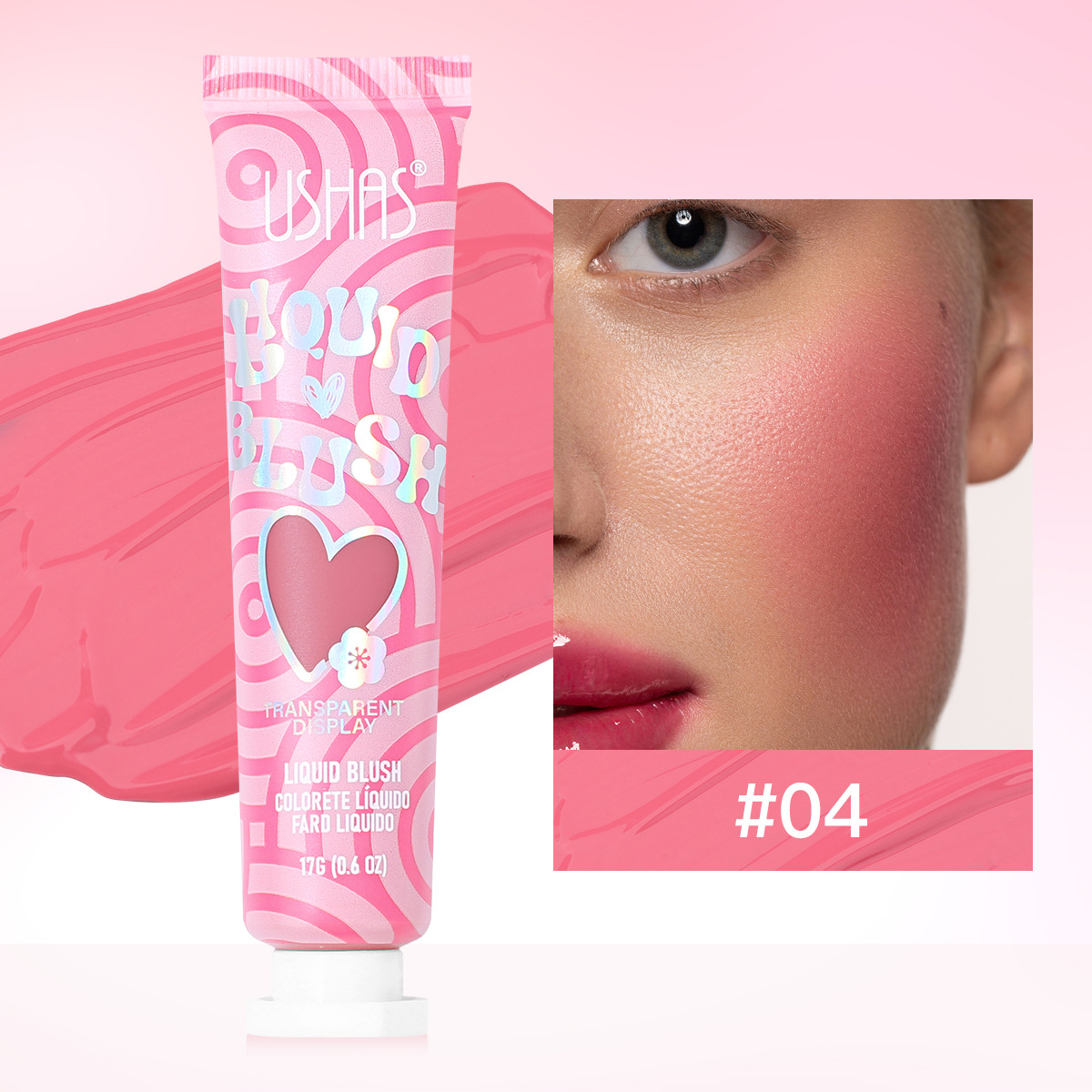 USHAS Beauty Crema de rubor especial transfronteriza Love líquido rubor al por mayor UC131