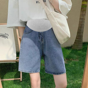 3553#M-3XL Pregnant Women's Denim Shorts Summer Loose Pants Jeans Pregnant Women's Loose Casual Pants