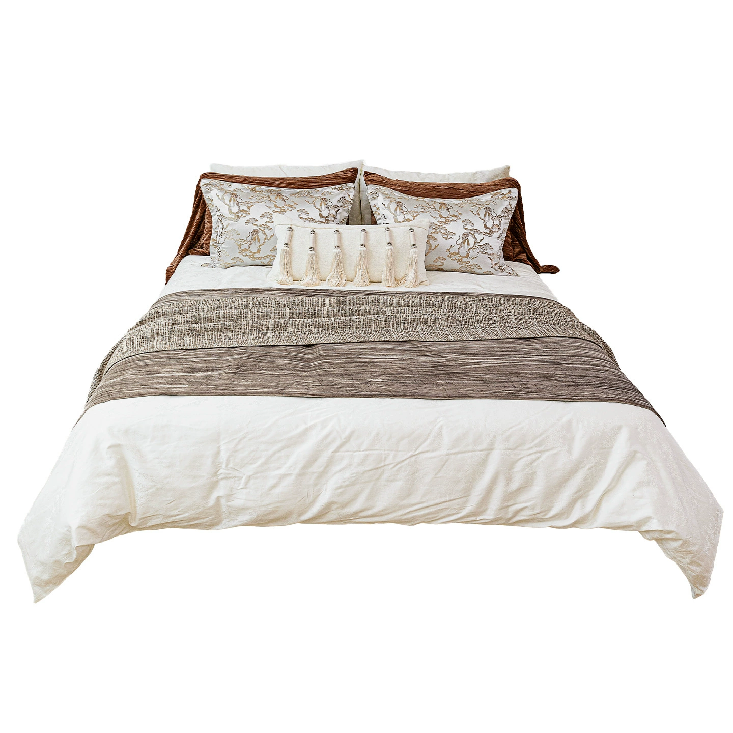 Покрывало, золотой комплект, подушка для кровати, стиль легкой роскоши, стиль высокого качества