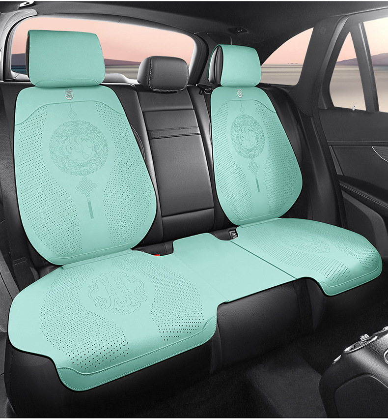 National Fashion Chinese Knot Car Seat Cushion Suede Four Seasons Universal Small Man Waist Half Bag Summer Suede Saddle Cushion Only