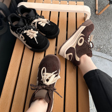 复古高帮德训鞋女2025年秋季新款软小白鞋底不累脚女鞋百搭单鞋子