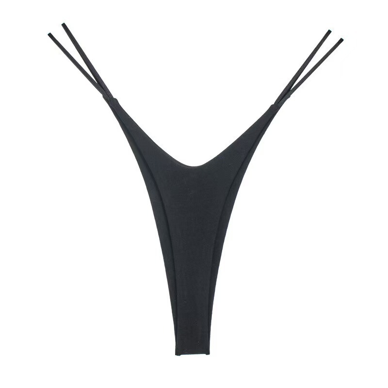 Factory in stock Sexy High Split G-string Cotton Women's Double Layer Bikini Style Underwear European and American Sexy Tape