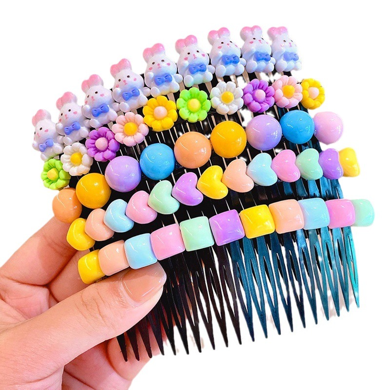 Peine de cabello roto para niños peine de inserción inversa horquilla de pelo roto artefacto versión extendida flequillo de horquilla de niña accesorios para el cabello de acabado flequillo peine