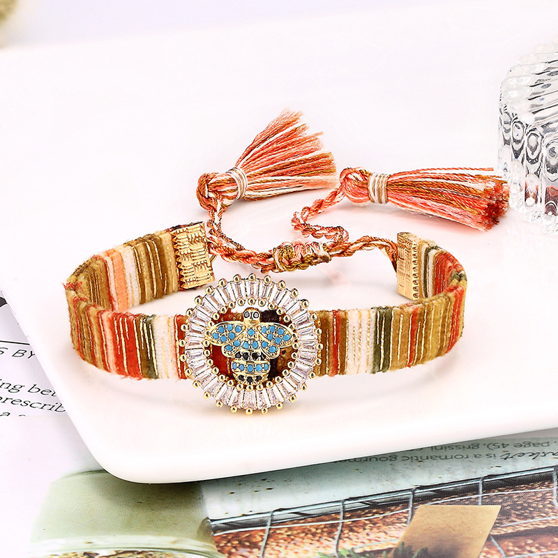 Alloy, Polyester Material Simple Style Geometric Alloy Polyester Plating Gold Plated Unisex Bracelets