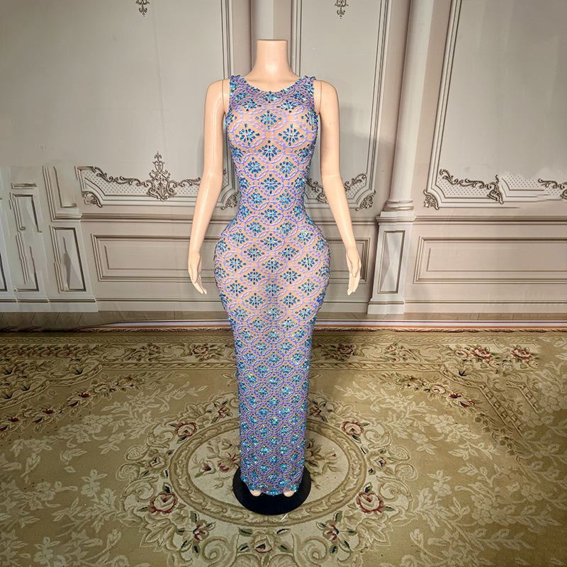 Gentle Temperament Performance Coat Club Bar Birthday Party Club Bar Bouncy Dress Host Evening Dress