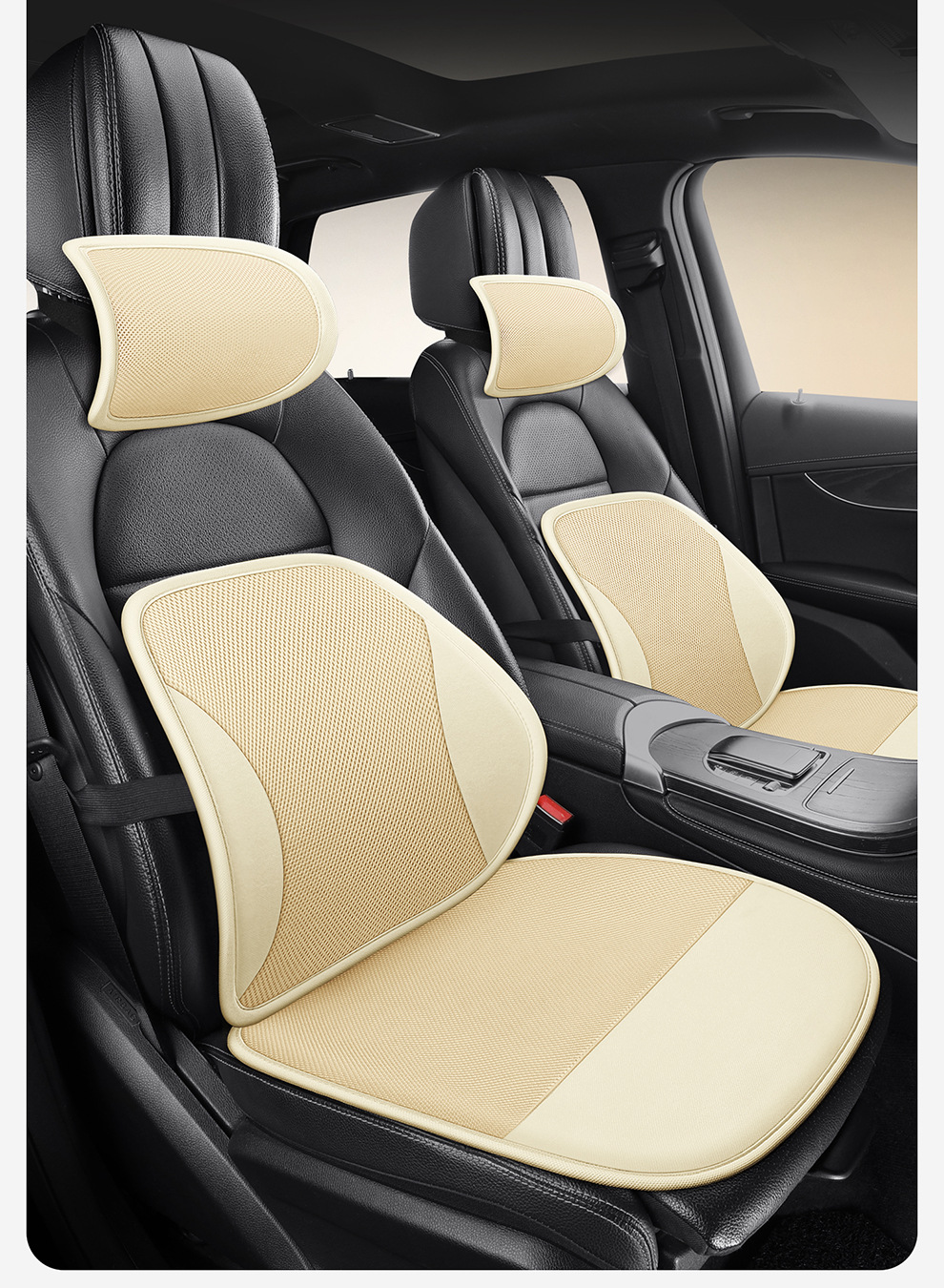 Breathable Seat Cushion Car Seat Cushion Truck Seat Car Lumbar Support Cushion Summer Sandwich Office Lumbar Support Cushion