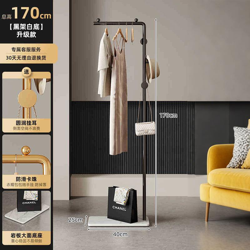 El estante de ropa simple en el dormitorio del piso al techo no ocupa un lugar en el hogar, la ropa de la habitación interior, el perchero, el poste de ropa pequeño, la ropa colgante, el secado