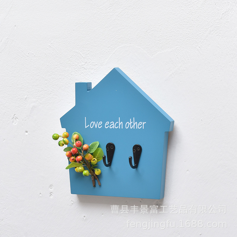 Wooden Wall Hooks, Custom-Made Pastoral Crafts, Hanging Ornaments for Front Door Decoration, Window Display Hanging Racks