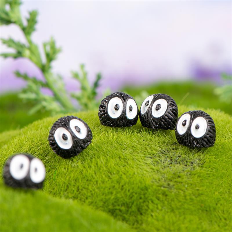 Micro Landscape Ornaments Cartoon Cute Black Elf Resin Crafts Succulent Potted Plants DIY Landscaping Materials Accessories