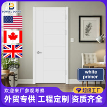 可定制环保隔音室内套装木门White finished surface shaker door