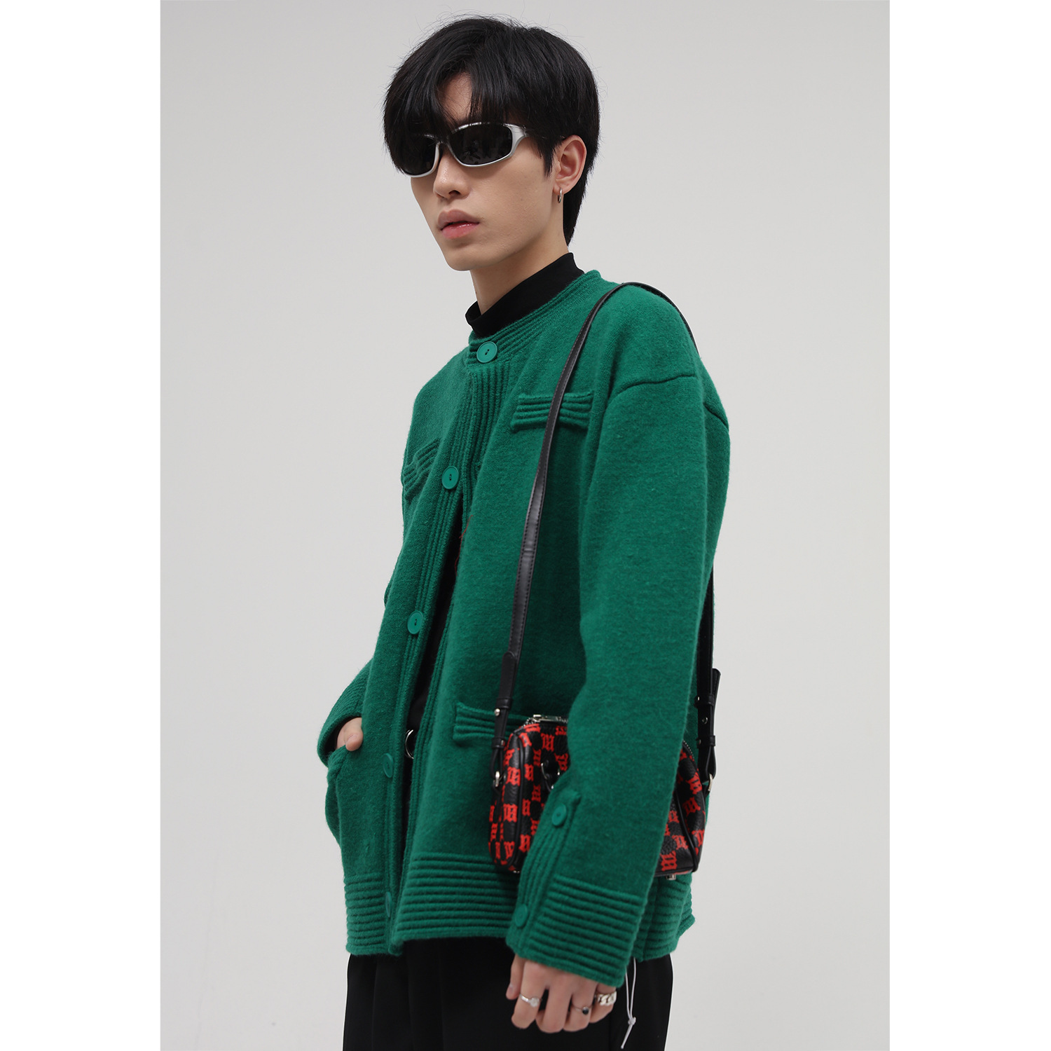 MTLClothes ropa de hombre | Otoño e invierno estilo coreano cardigan suéter hombres diseño sentido ins pareja chaqueta de punto