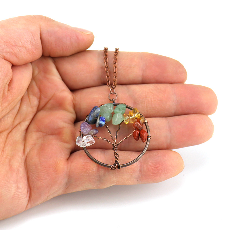 Pendant Necklace Classification Retro Tree Agate Plating Pendant Necklace 1 Piece